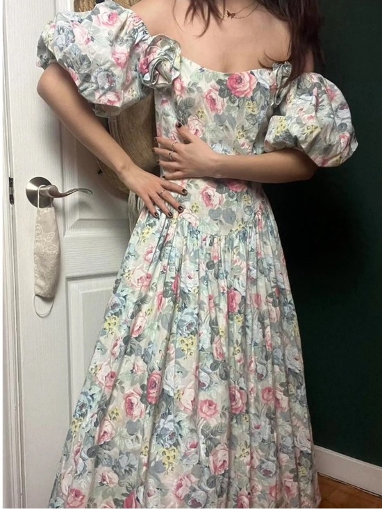 Jessica McClintock Dresses & Skirts - Vintage Jessica McClintock Dress Cottagecore Praire Floral Coquette size 6 XS/4